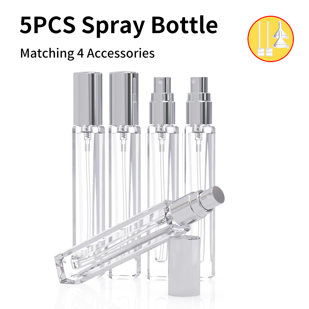 Perfume Fragrance Dispenser - 5-Piece Cologne Atomizer Empty, 10ML Mini