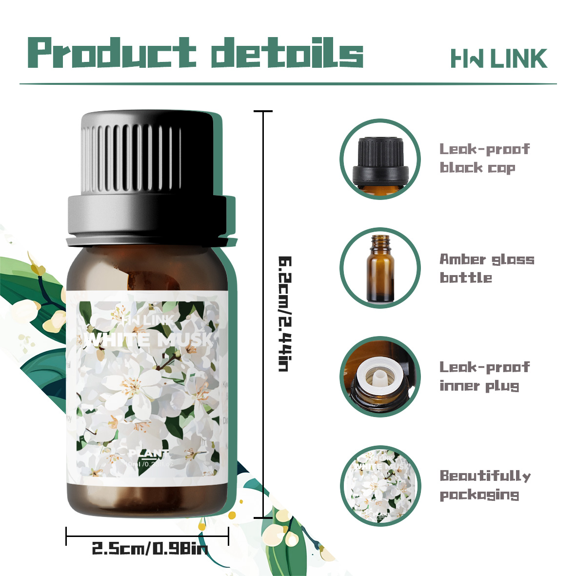 White Musk Essential Oils 10ml - огляд і ціна Musk White Oil